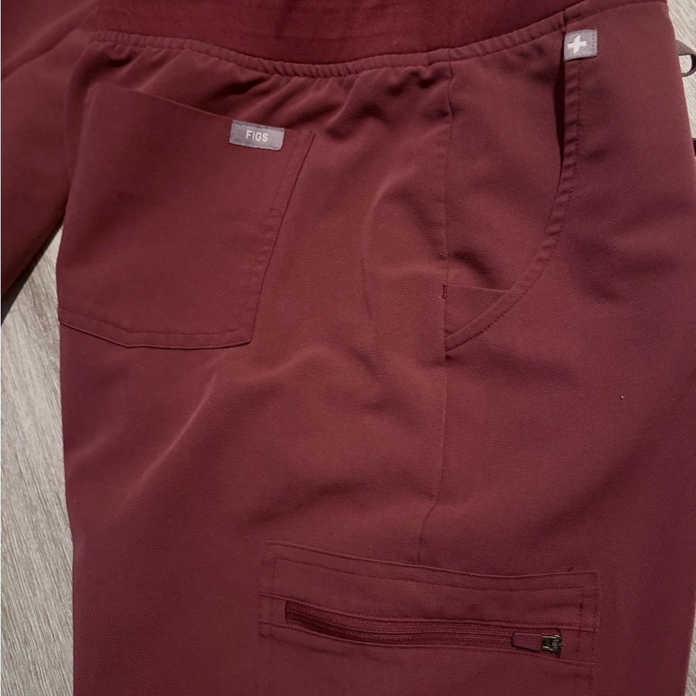 Women's Dark Cherry Scrub Set - Picture 2 of 5
